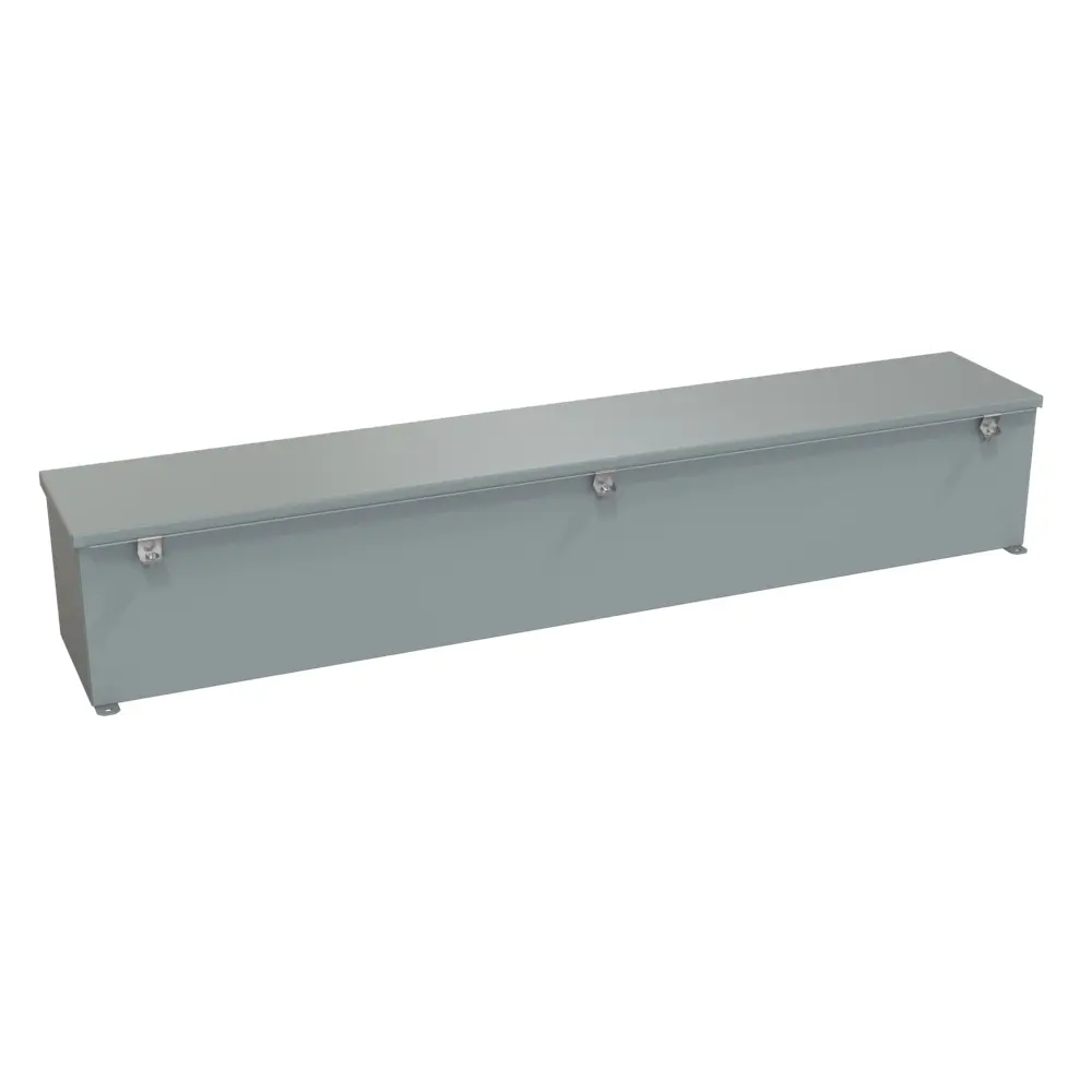 Hammond N4/12 Wiring Trough - 8 x 8 x 48 - Steel/Gray