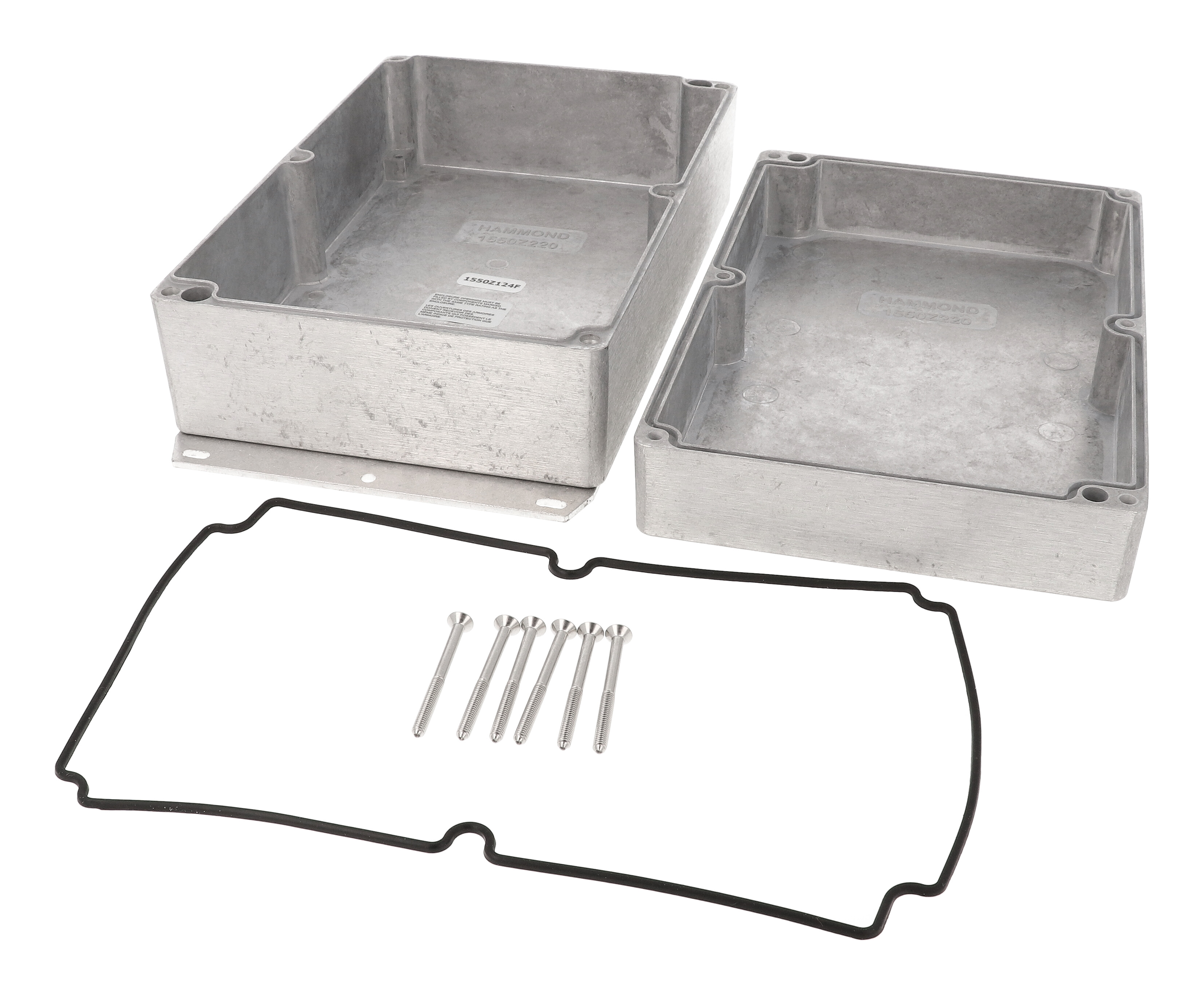 Hammond Manufacturing watertight diecast enclosure - FLANGED (1550Z220F)