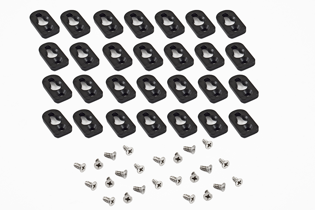 Hammond Manufacturing 1557 FOOT KIT ABS BK-24 PCS (1557FOOTBK-24)