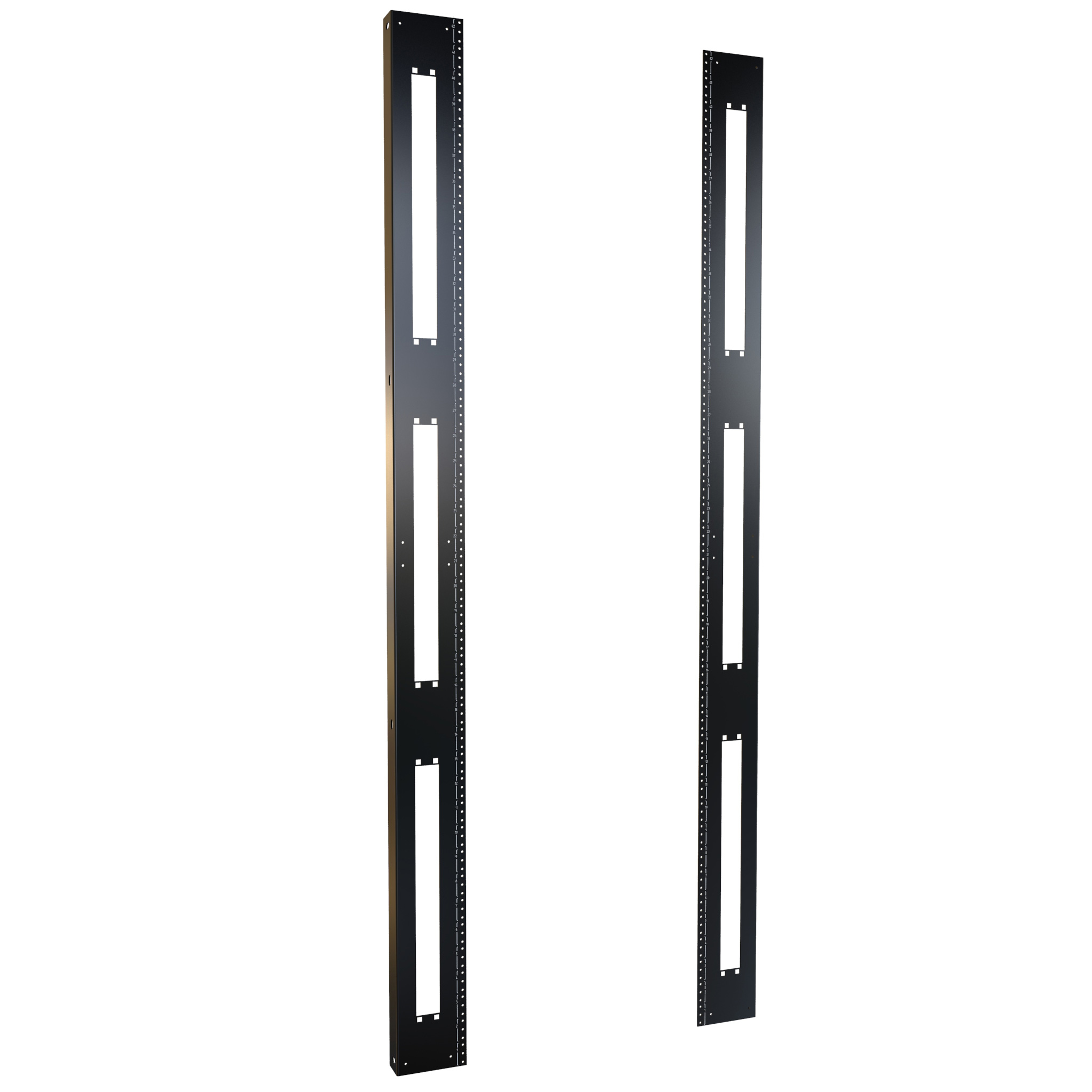 Hammond Manufacturing 42U TAPPED 10-32 RACK RAILS (H1TRR42U31BK)