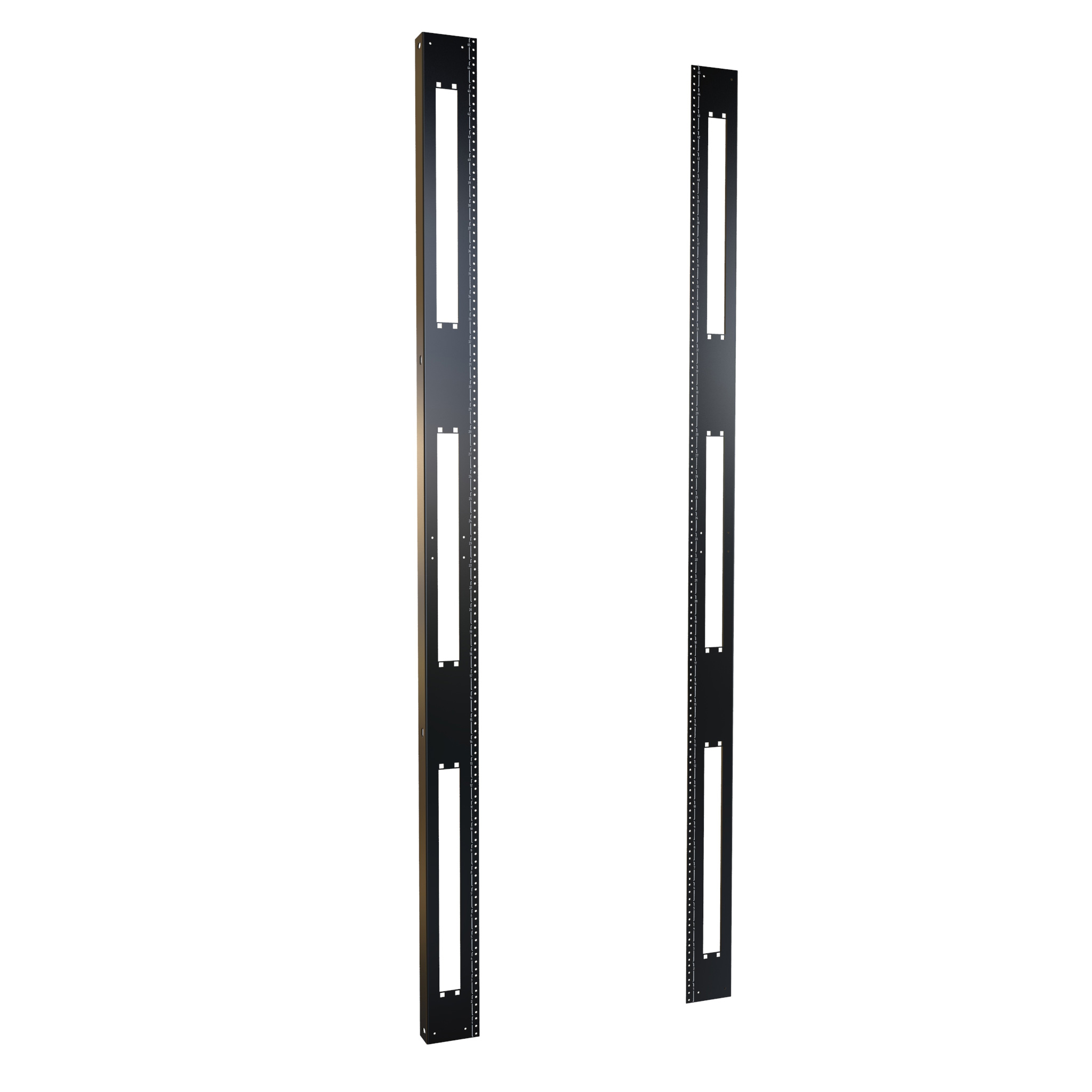 Hammond Manufacturing 45U TAPPED 10-32 RACK RAILS (H1TRR45U30BK)