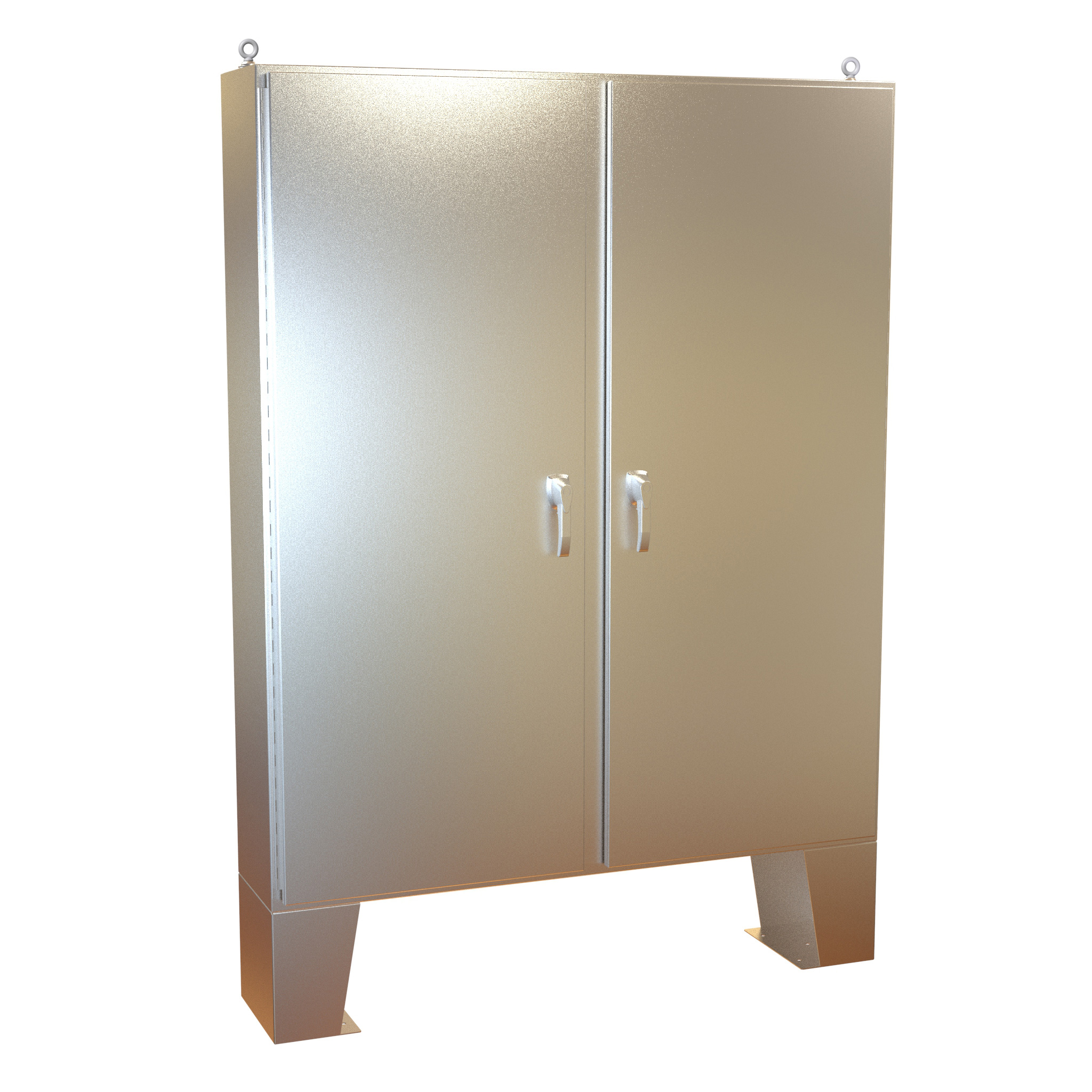 Hammond Manufacturing N4X 3-pt Dbl Door Floormount Encl w/panel - 72 x 60 x 12 - 304 SS (HN4FM726012SS)