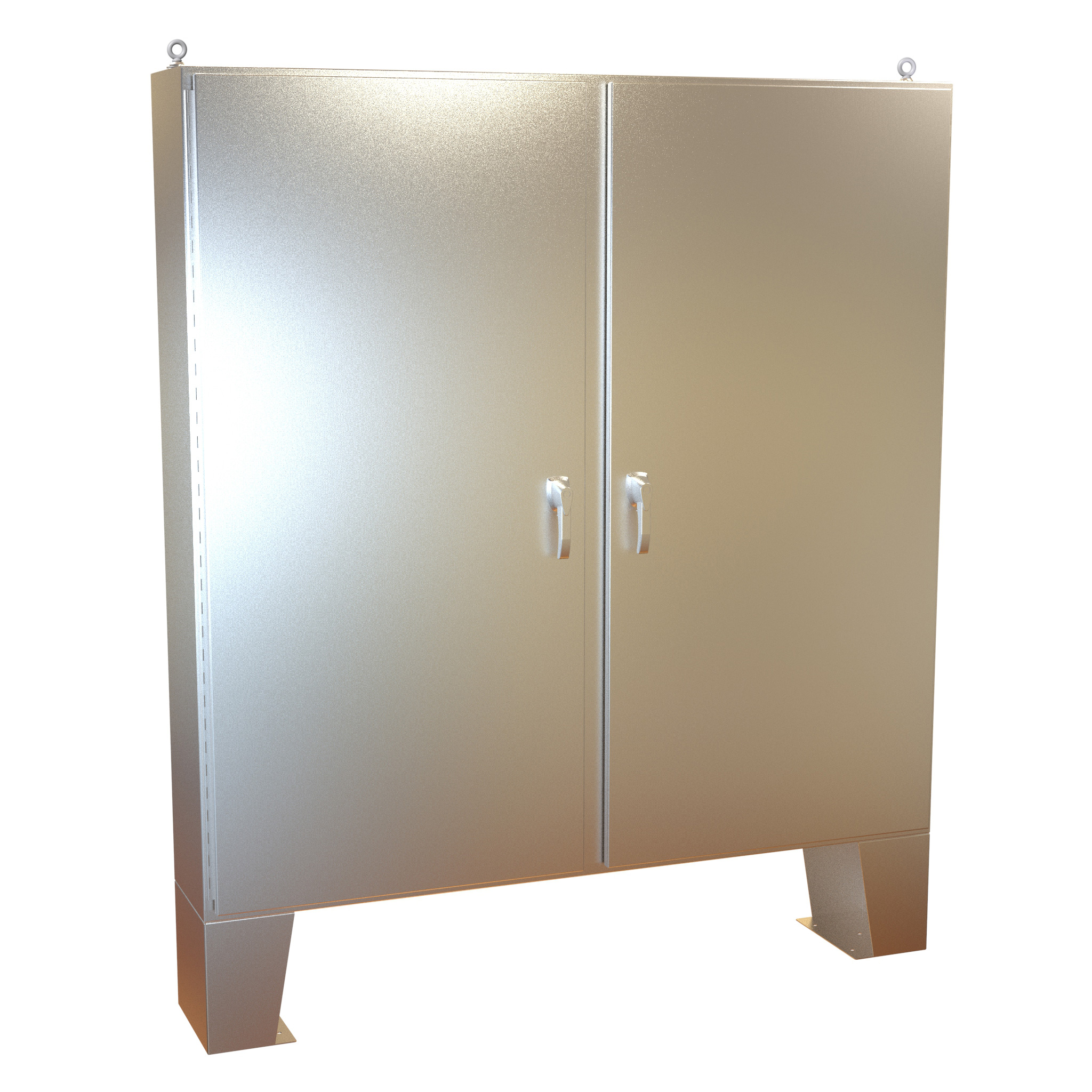 Hammond Manufacturing N4X 3-pt Dbl Door Floormount Encl w/panel - 72 x 72 x 12 - 316 SS (HN4FM727212S16)