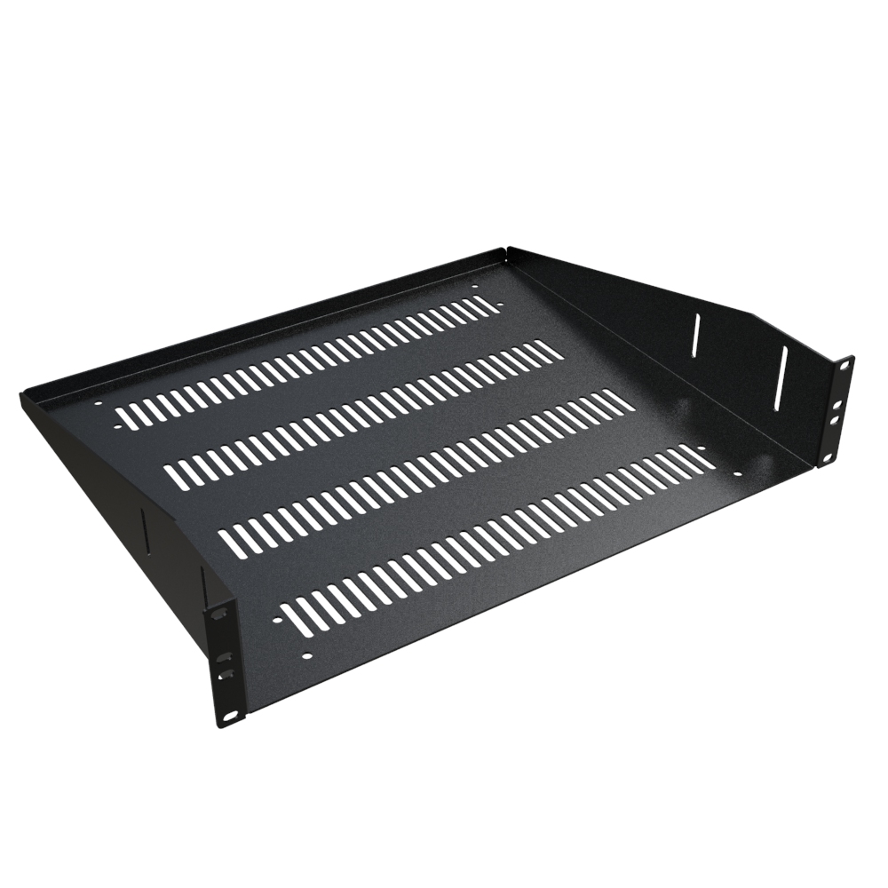 Hammond Manufacturing 2U 15D VENTED RACK SHELF (RASV190315BK1)