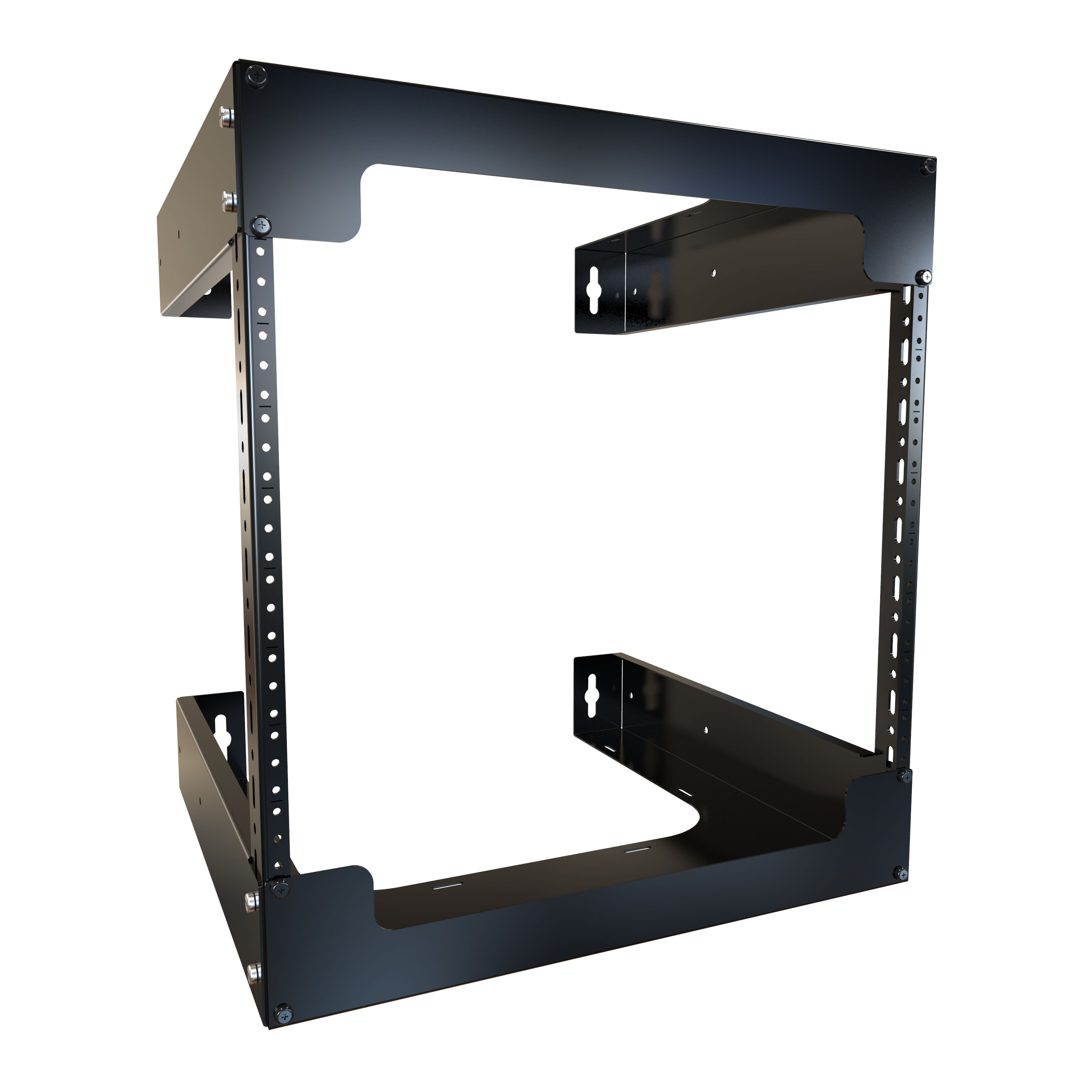 Hammond Manufacturing 8U Open Frame Wall Rack w/ 18" of usable depth (RB-2PW8)