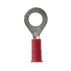 Highland 7000133682 RV18-6Q Insulated Ring Terminal, 22 to 18 AWG Conductor, 0.8 in L, Butted Seam Barrel, Plastic