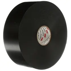 3M 7000006135 51UP Tape, 100 ft L 2 in W, 2 mil THK, Rubber Adhesive, Polyvinyl Chloride Backing, Black