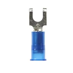 Scotchlok 7100165313 MNG14-10FFBX Block Fork Terminal, 14 AWG Conductor, 0.86 in L, Butted Barrel, Brass