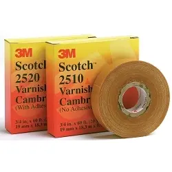 Scotch 7000132185 2510 Non Adhesive Tape, 36 yd L 0.75 in W, 9 mil THK, Cotton Cloth Backing, Yellow