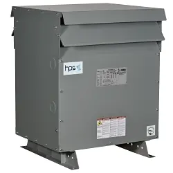 HPS DM175JC Drive Isolation Transformer, 460 VAC Primary, 230Y V AC Secondary, 175 kVA Power Rating, 60 Hz, 3 Phase