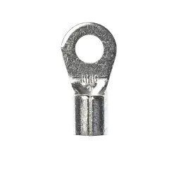 3M 7100165241 M4-516RX Non-Insulated Ring Tongue, 4 AWG Conductor, 1.34 in L, Brass
