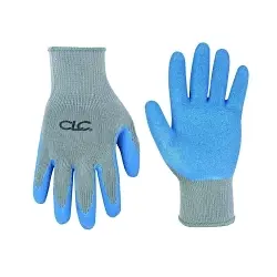 Dottie 2030M 2030 Dipped General Purpose Gloves, M, Latex Rubber Palm, Cotton/Polyester, Gray, Elastic Wrist Cuff