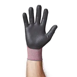 3M 7100034911 Comfort Grip Gloves, Work, Nitrile Latex Palm, Nylon, Grey