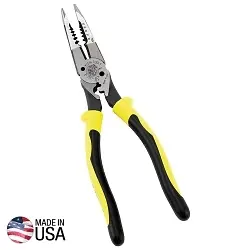 Klein Journeyman J207-8CR All-Purpose Plier, Steel Jaw, 2.188 in L x 1 in W Jaw, 8-5/8 in OAL