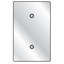 Killark 1FB FS/FD Blank Device Box Cover, 4-9/16 in L 2.813 in W, Blank Cover, Stamped Aluminum