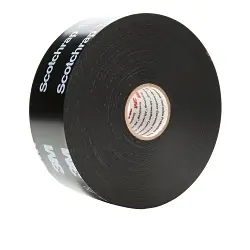 3M 7000132743 51P Corrosion Protection Tape, 100 ft L 2 in W, 0.2 in THK, Rubber Adhesive, PVC Backing, Black