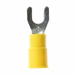 3M 7010320782 MVU10-10FX Fork Terminal, 12 to 10 AWG Conductor, 1.03 in L, Butted Barrel, Vinyl