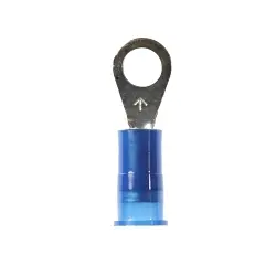 3M 7000133282 MNG14-10R/LX Standard Ring Tongue, 16 to 14 AWG Conductor, 0.94 in L, Butted Seam Barrel, Plastic, Blue