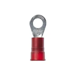 Scotchlok 7000133407 MNG18-14R/SX Standard Ring Tongue, 22 to 18 AWG Conductor, 1.07 in L, Butted Seam Barrel, Brass, Red