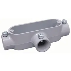 Killark EBT-5 E Series Type T Conduit Body, 1-1/2 in Hub, 33 cu-in Capacity, Aluminum Alloy, Powder Epoxy Painted