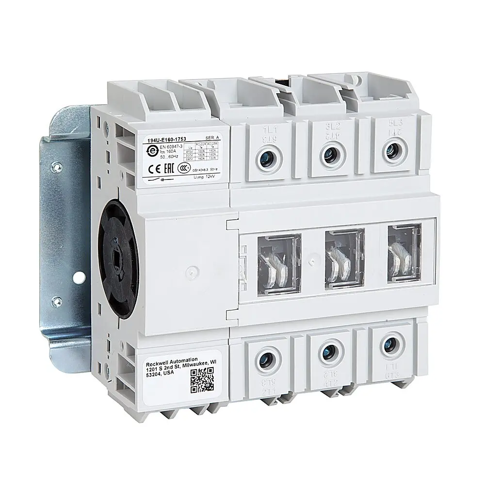 Allen-Bradley 194U Front Mount Disconnect 160A 4 Pole, Open, On Off
