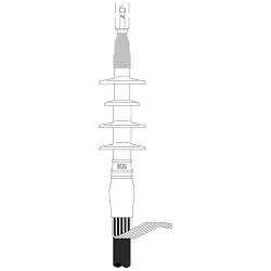 3M 5649 QT-II 5640 Cold Shrink Termination Kit, For Use With Jacketed Concentric Neutral Power Cable, Silicone Rubber