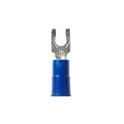Scotchlok 7100164071 MVU14-6FLK Locking Fork Terminal, 16 to 14 AWG Conductor, 0.88 in L, Butted Seam Barrel, Vinyl