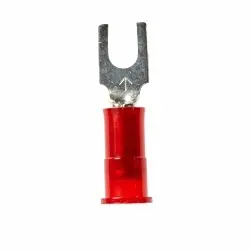 Scotchlok 7000133409 MNG18-6FB/SX Block Fork Terminal, 22 to 18 AWG Conductor, 0.84 in L, Butted Barrel, Plastic, Red
