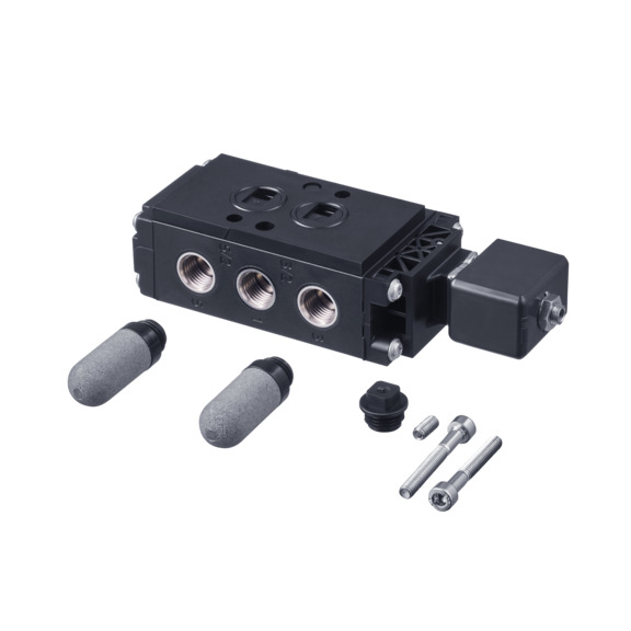 5/2-way solenoid valve adjustable to 3/2-way solenoid valve - ZJF124
