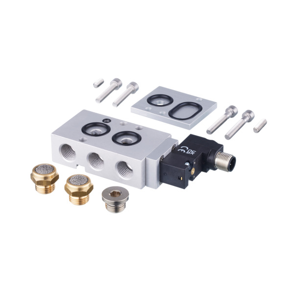 5/2-way solenoid valve adjustable to 3/2-way solenoid valve - ZJF131