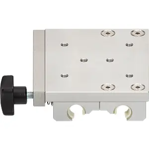 igus drylin® W carriage for curved rail preloaded WWB, round, curved bends, manual clamp WWB-10-40-10-R500-P-HKA