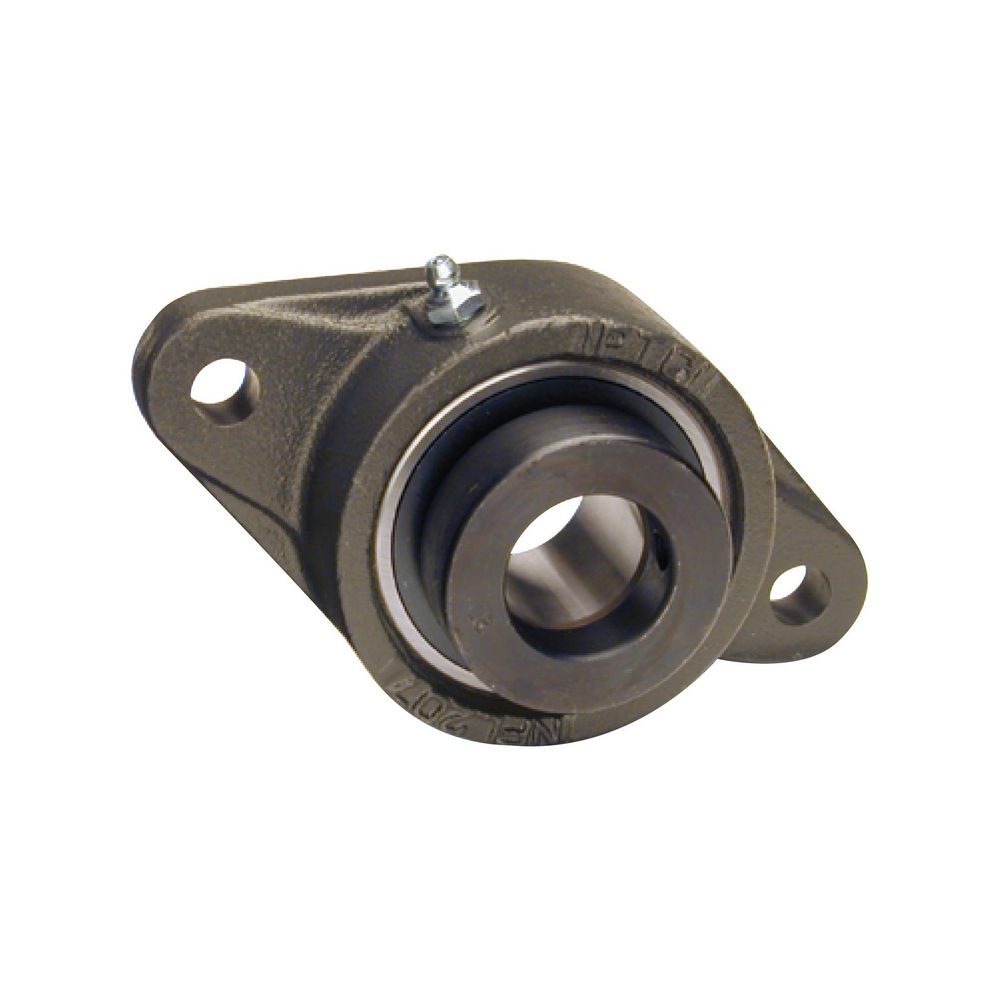 IPTCI 2-Bolt Flange Ball Bearing Mounted Unit, 0.50 in Bore, Eccentric Collar Locking