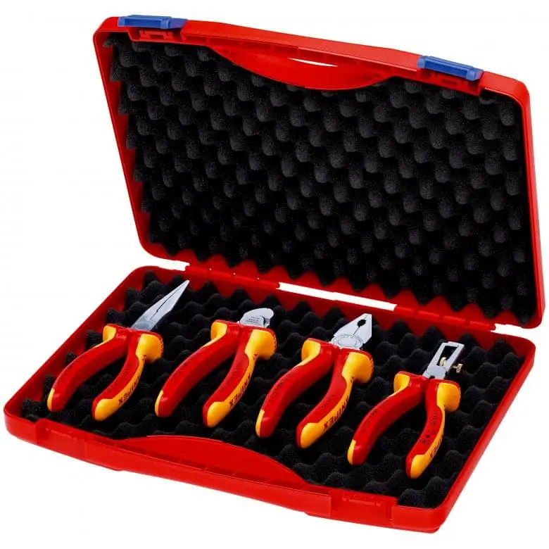 Knipex 00 20 15 Tool Box RED Electricians Set 4-Piece