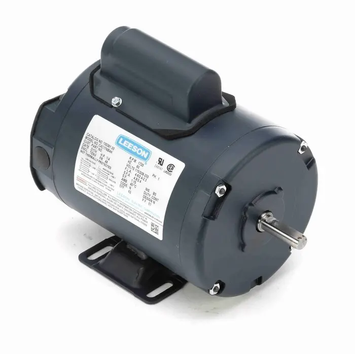 100361.00 Leeson 1/4 hp 1800 RPM 115/208-230V 48 Frame TENV Rigid Base Motor