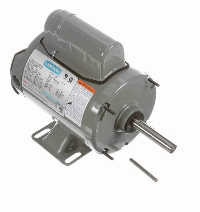 100604.00 Leeson 1/3 hp 1200 RPM 115/208-230V 56Z Frame (Rigid Base) TEAO 1-Phase Farm Fan Motor