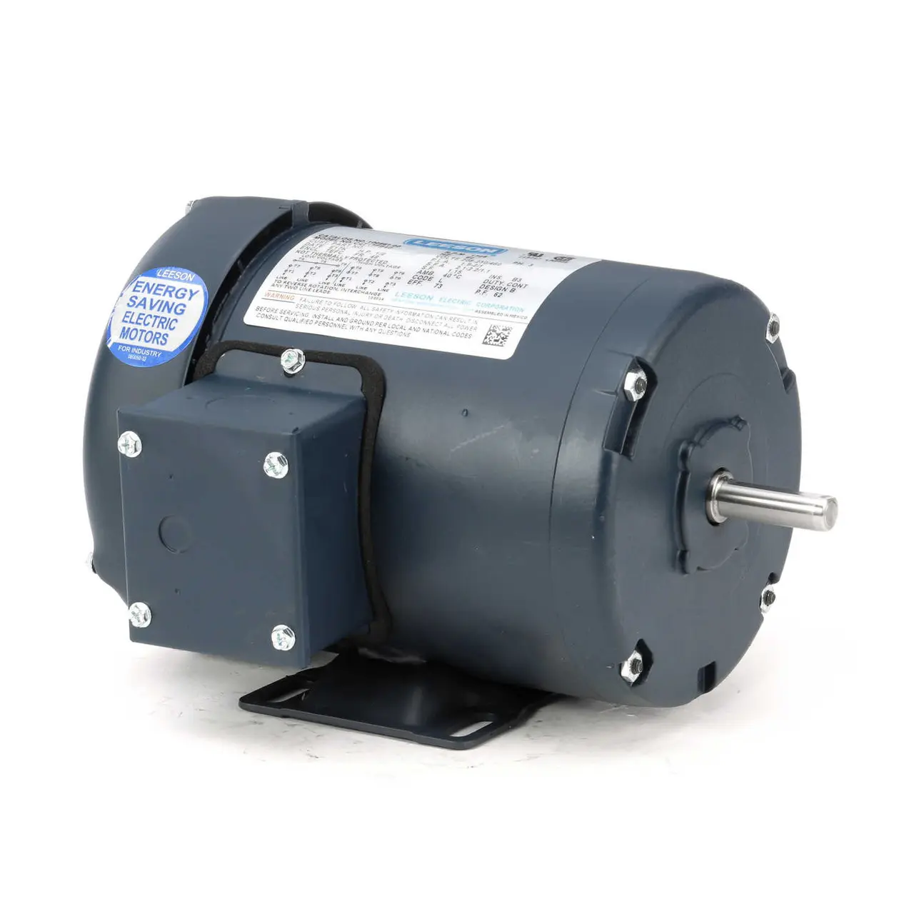 100961.00 Leeson |  1/2 hp 1725 RPM 48 Frame 208-230/460 Volts TEFC