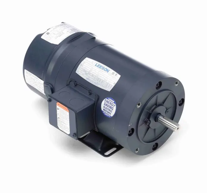 110670.00 Leeson 1/2 hp 1800 RPM 208-230/460V 56C Frame (Rigid Base) TENV 3-Phase Brake Motor