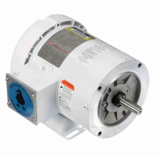 112430.00 Leeson |  3/4 hp 1800 RPM 56C Frame TEFC 208-230/460V Wash Down Duty