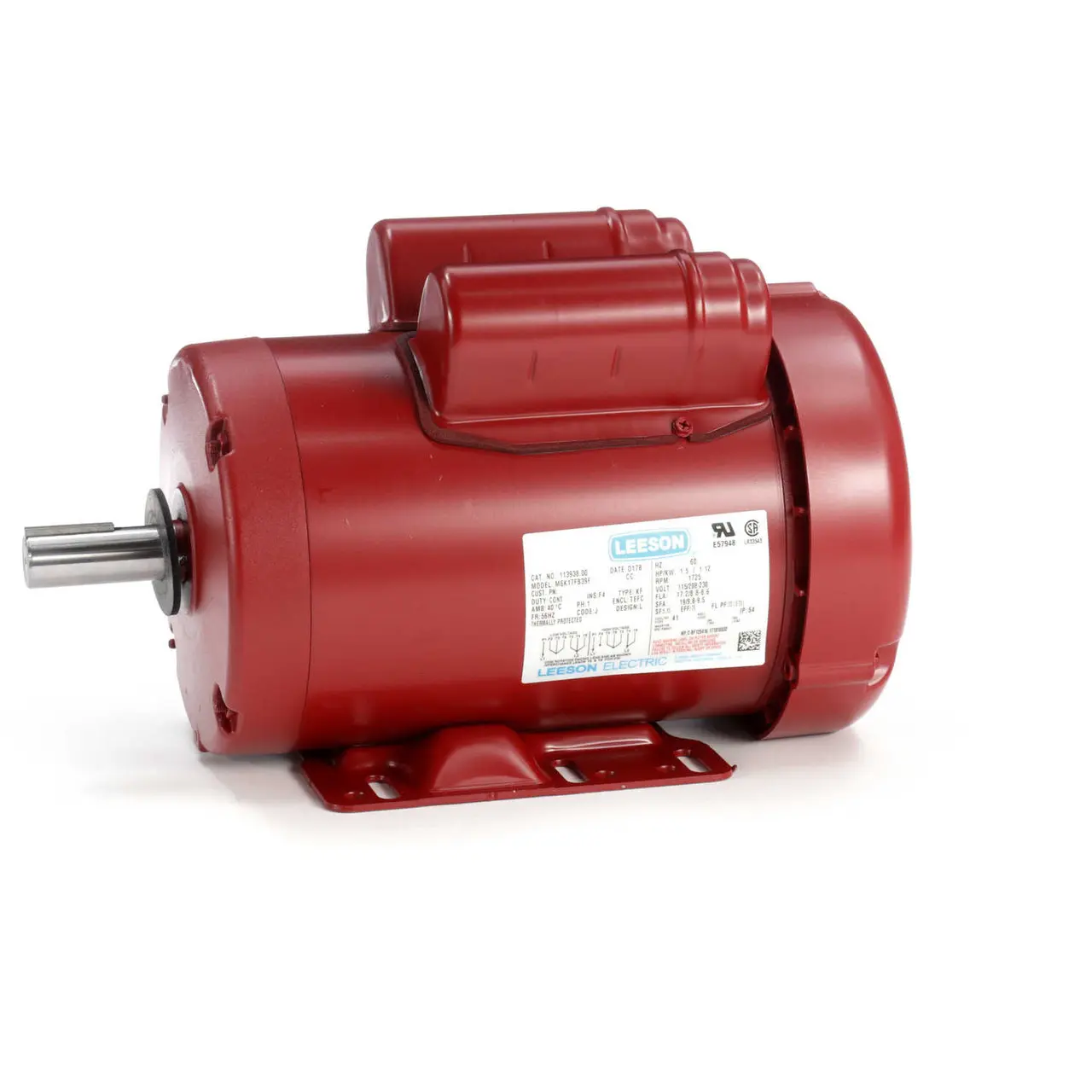 113938.00 Leeson |  1.5 hp 1725 RPM 56HZ Frame TEFC (Farm Duty) 115/208-230V