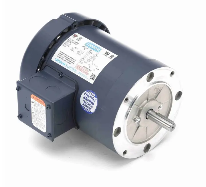 114896.00 Leeson 1 hp 1500 RPM 220/380//440V 56C Frame TEFC (No Base) 3-Phase 50 Hz Motor