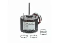 Leeson X015 1/3 HP, 1625 RPM single-phase agricultural fan and blower motor with 48Z NEMA frame and Open Air Over (OPAO) enclosure. Operates on 115V a