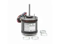 Leeson X016 1/2 HP, 1625 RPM single-phase agricultural fan and blower motor with 48Z NEMA frame and Open Air Over (OPAO) enclosure. Operates on 115V a