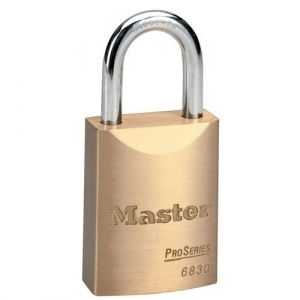 Master Lock 6830KABNOKEY, 1-9/16" Wide Brass P.T. Padlock
