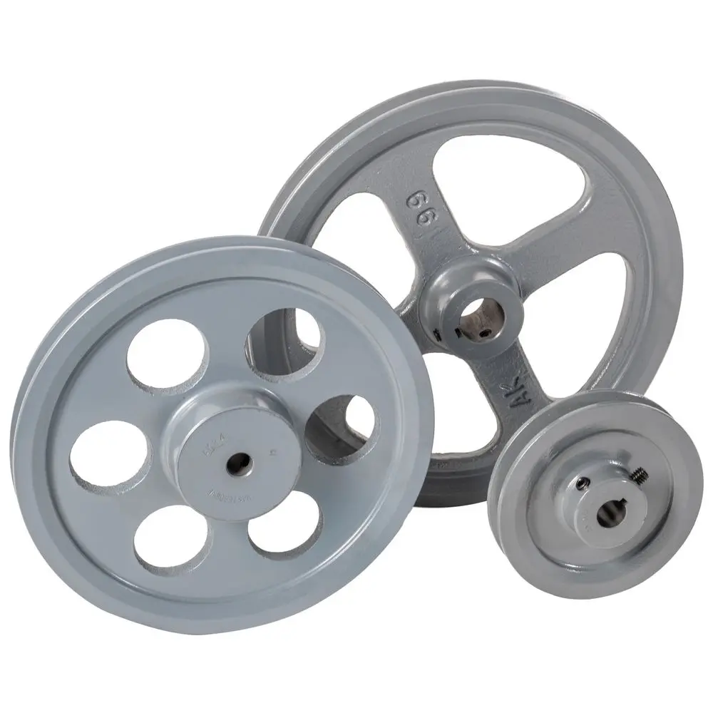 MasterDrive Light Duty V-Belt Sheave, 3L, 4L, A Belt Section, 1 Groove, 1.00 in Finished Bore, 11 in (A) Pitch Dia., 11.25 in OD, Gray Cast Iron Material