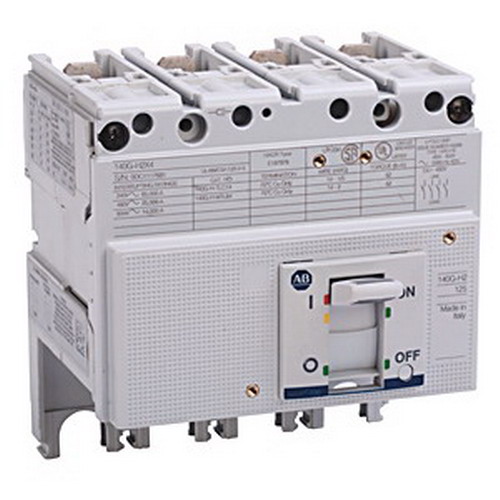Allen-Bradley 140G-H0X4 Molded Case Circuit Breaker Frame,125A,100kA@480V,120kA@415V, 4 Pole