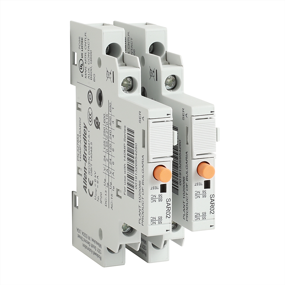 Allen-Bradley 140MP-A-ASAR11 Right Side Mount Trip Signaling Contact, 1NO1NC, For 140MP Motor Protection Circuit Breaker