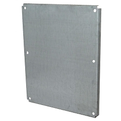 Allied Moulded PG2420 Rectangular Enclosure Back Panel, 17 in W x 21 in H, Galvannealed Steel, Silver