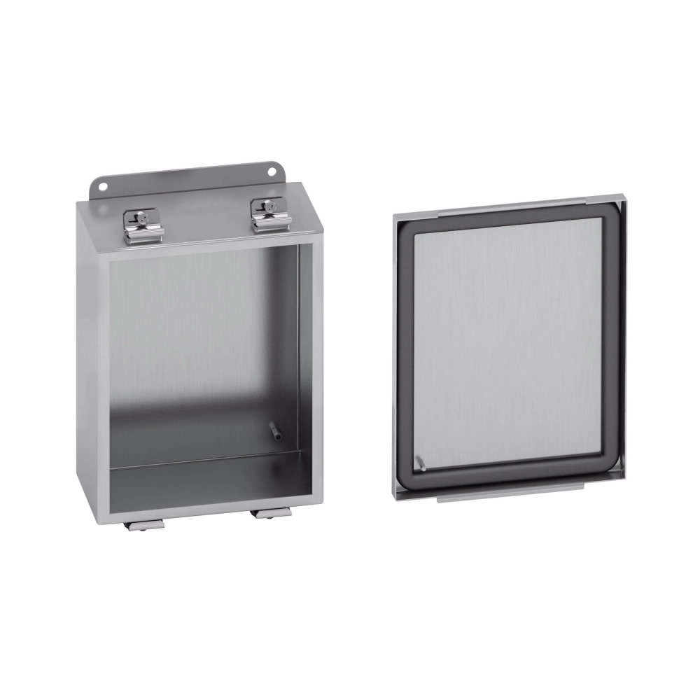 B-Line 16146-4XSLC JIC Enclosure, 14 in W x 6 in D x 16 in H, NEMA 4X NEMA Rating, 304 Stainless Steel