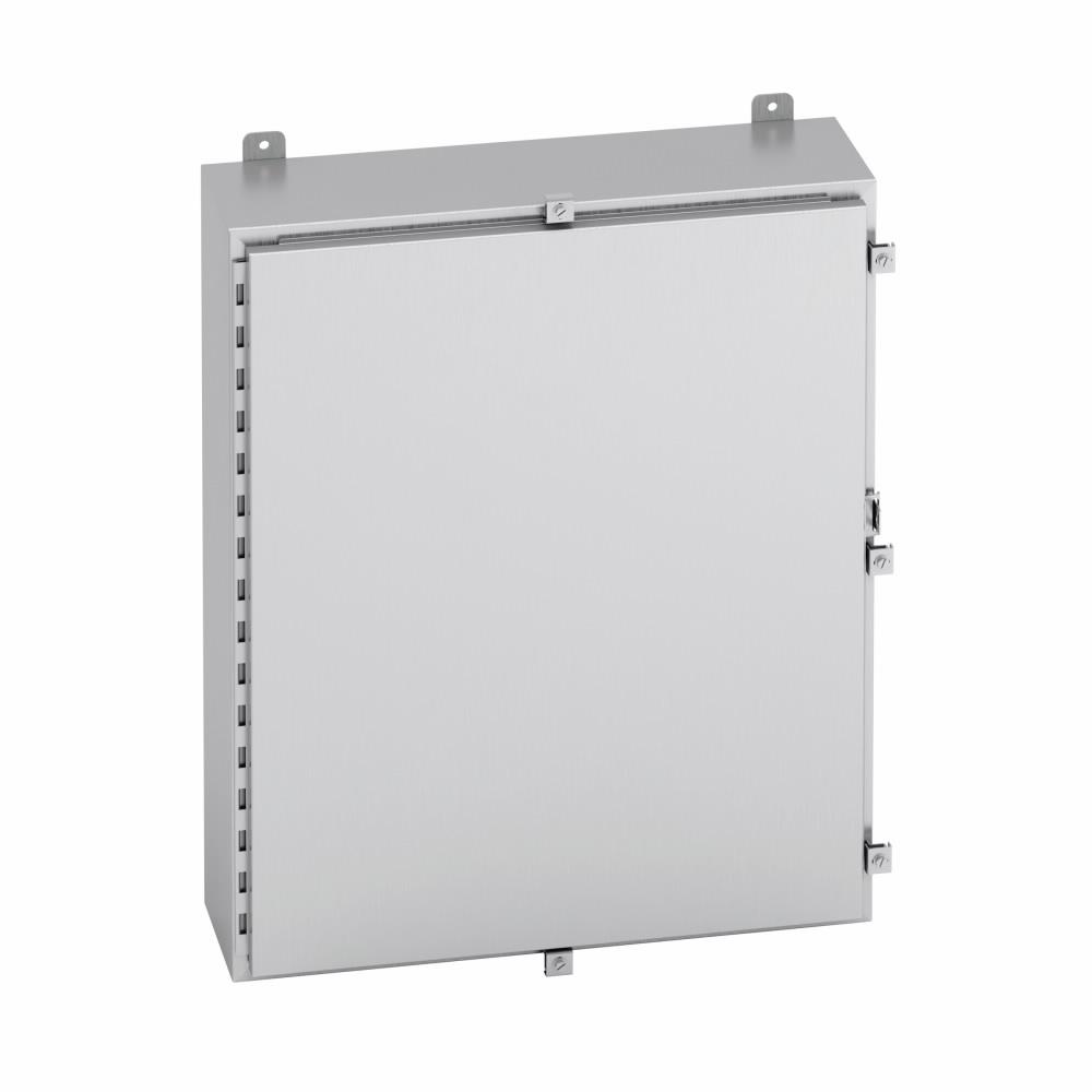 B-Line 24308-4XA 1-Door Electrical Enclosure, 30 in W x 8 in D x 24 in H, NEMA 4X/IP66 NEMA Rating, Aluminum