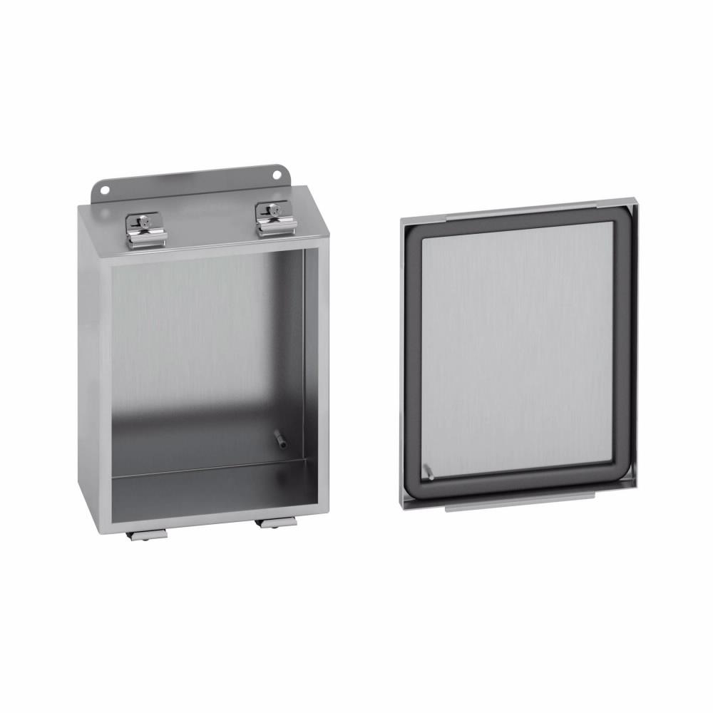 B-Line 443-4XSS6LC JIC Enclosure, 4 in W x 3 in D x 4 in H, NEMA 4X NEMA Rating, 316 Stainless Steel